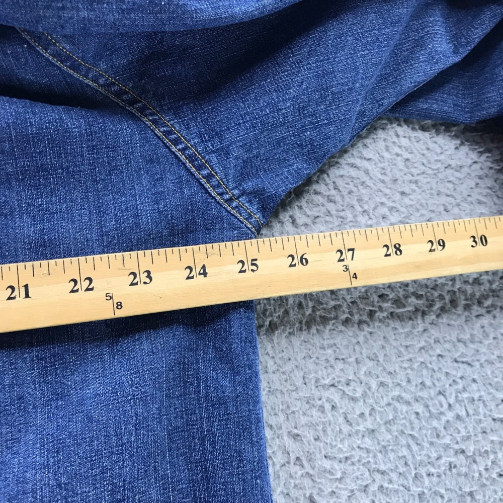 Vintage Rocawear Jacket Mens Extra Large Blue Denim Y2K Embroidered Rap Logo Zip - Picture 11 of 12